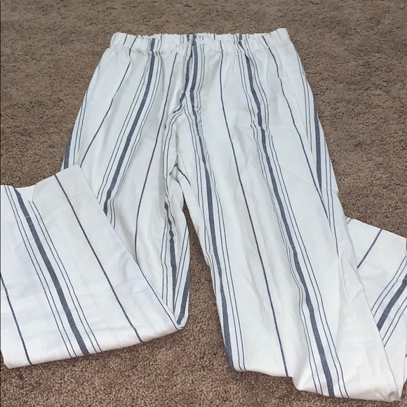 White and Blue Striped pants - Picture 2 of 3